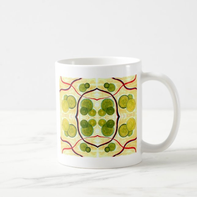 Taza De Café Mug flotante de crema verde (Derecha)
