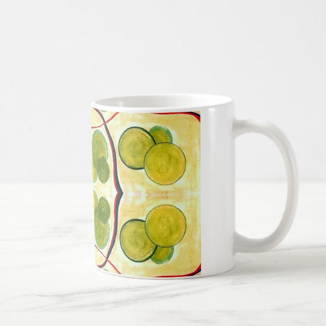 Taza De Café Mug flotante de crema verde (Derecha)