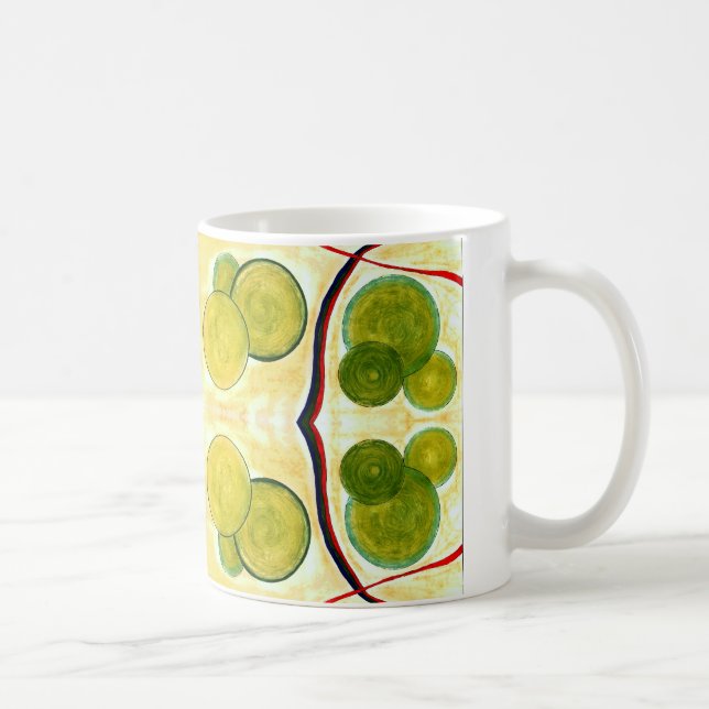 Taza De Café Mug flotante de crema verde (Derecha)