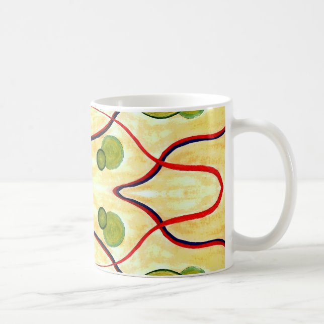 Taza De Café Mug flotante de crema verde (Derecha)
