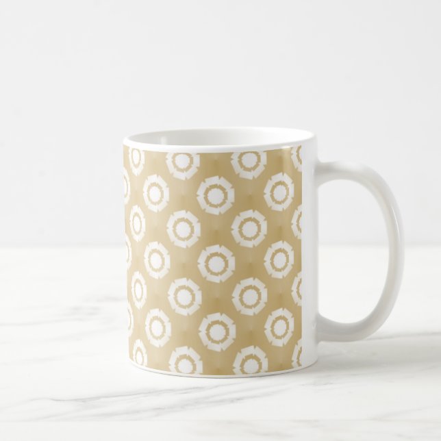 Taza De Café Mug Flower Funky, Beige suave (Derecha)