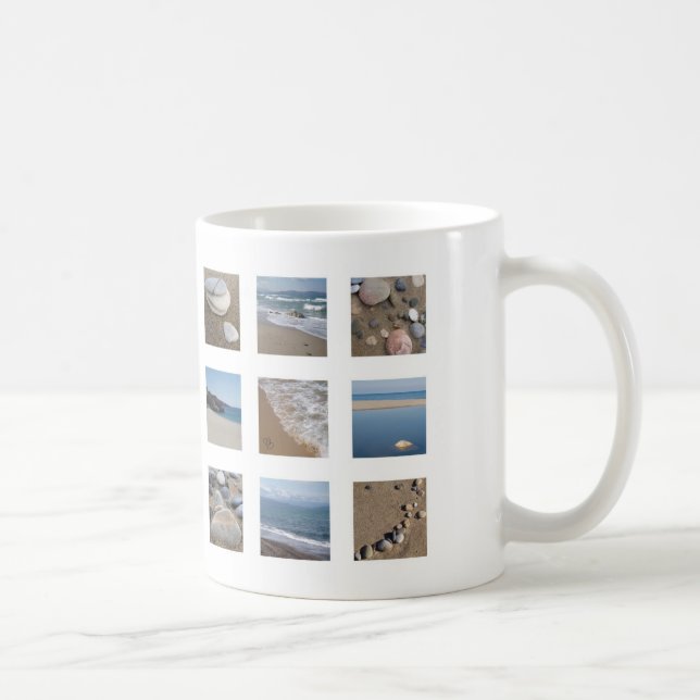 Taza De Café Mug fotográfico de mosaico de playa (Derecha)