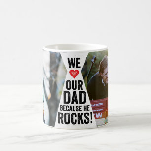 Taza De Café Mug fotográfico de nuestro papá Rocks