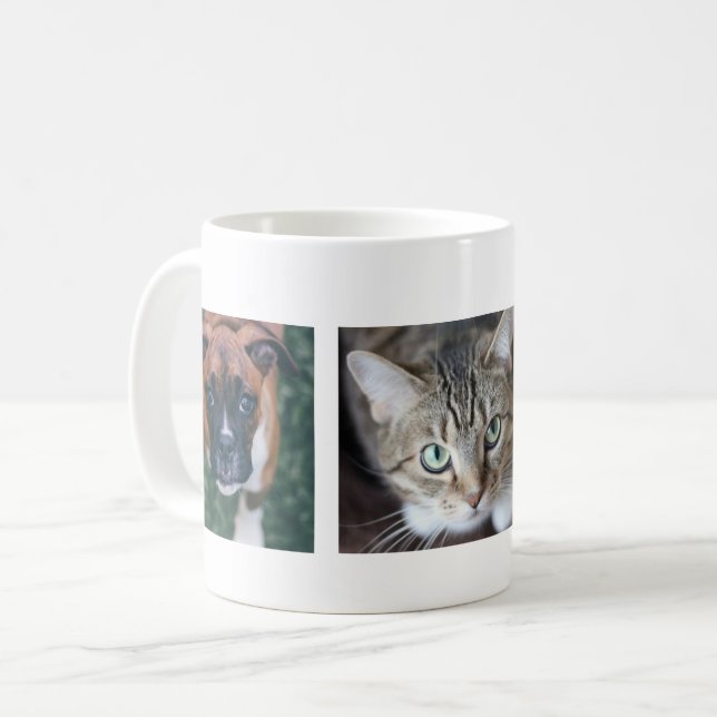 Taza De Café Mug fotográfico Mascota múltiple personalizado (Anverso izquierdo)