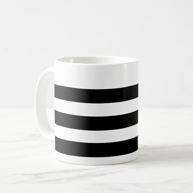 Taza De Café Mug franco negro y blanco (Anverso izquierdo)