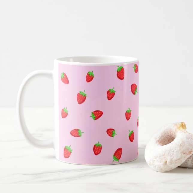 Taza De Café Mug. fresa (Con donut)