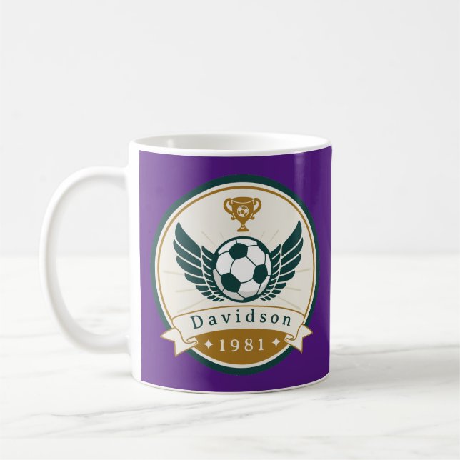 Taza De Café Mug - Fútbol de fútbol - Personalizado - Añadir no (Izquierda)