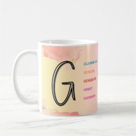 Taza De Café Mug "G" inicial (11 oz)