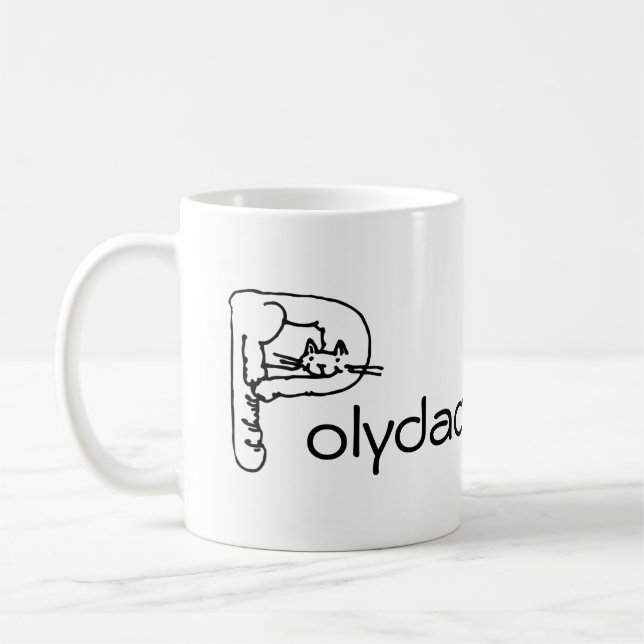 Taza De Café Mug - Gato polidáctil (Izquierda)