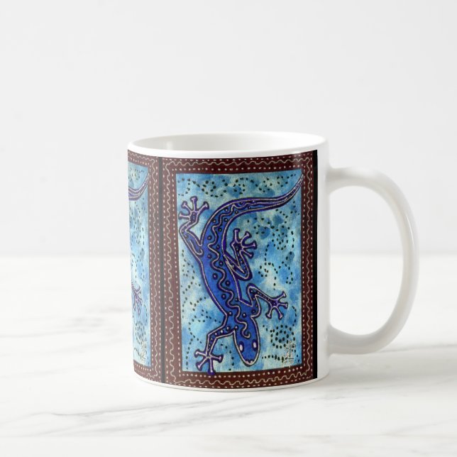 Taza De Café Mug Gecko Azul (Derecha)