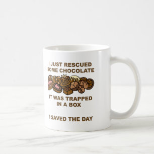 Taza De Café Mug gracioso de chocolate rescatado