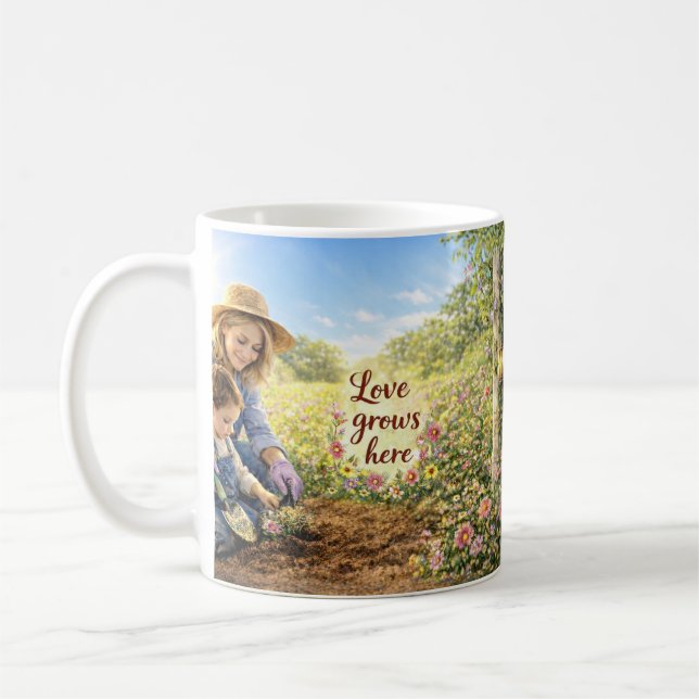 Taza De Café Mug - Grandma Gardening Where Love Grows (Izquierda)