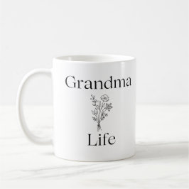 Taza De Café Mug Grandma Life Wildflowers