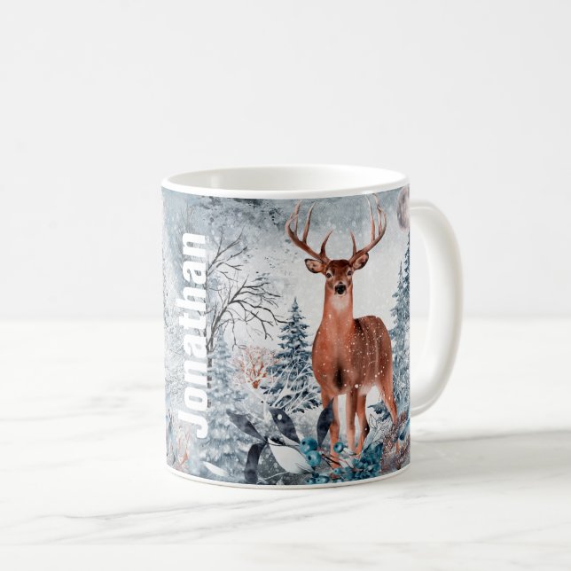 Taza De Café Mug Grapic Personalizada De Cazadores De Venados (Anverso derecho)