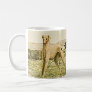 Taza De Café Mug Greyhound con letra antigua