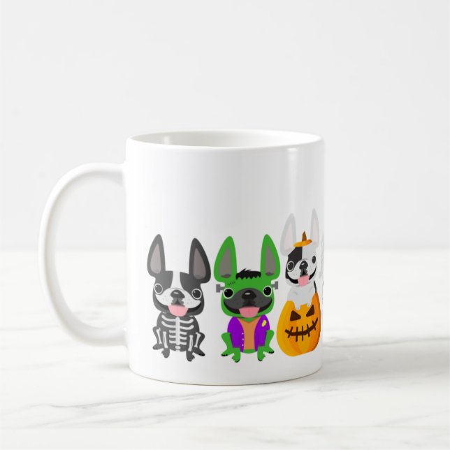 Taza De Café Mug. Halloween Bulldog francés (Izquierda)