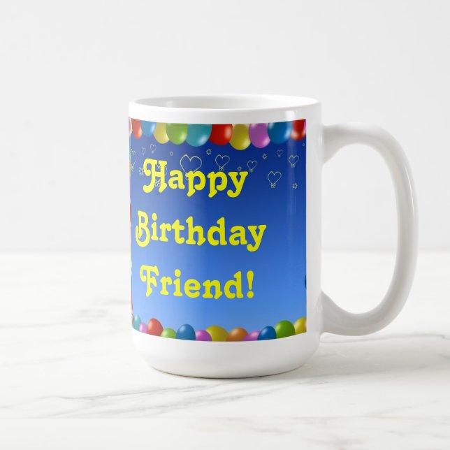 Taza De Café Mug Happy Birday Friend (Derecha)