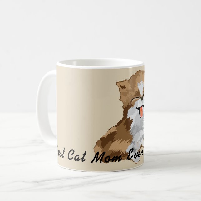 Taza De Café Mug Happy Kitten Sweet Furry Baby Cat (Anverso izquierdo)