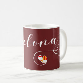 Taza De Café Mug Heart Barcelona, Cataluña