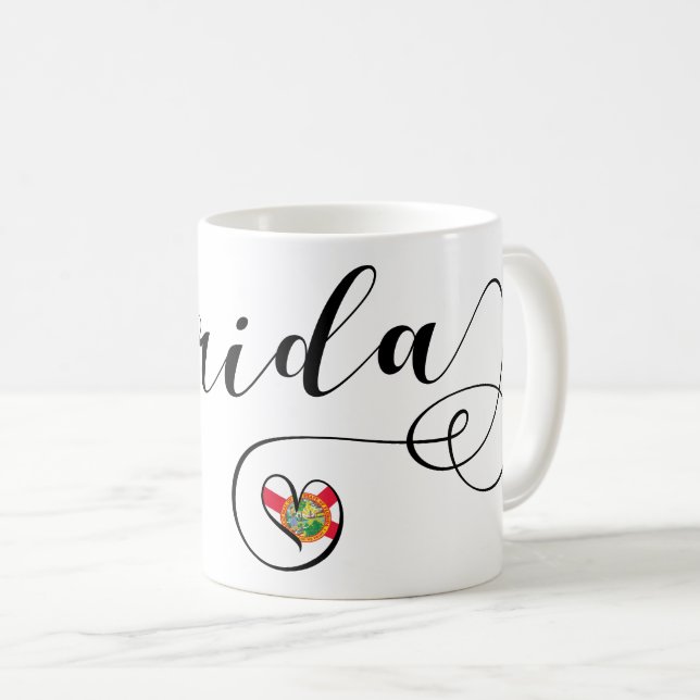 Taza De Café Mug Heart Florida, Florida, Miami (Anverso derecho)