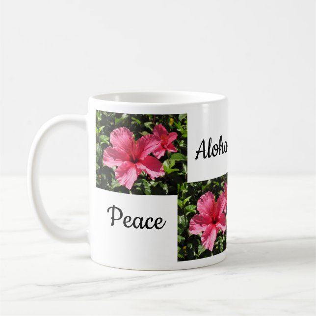 Taza De Café Mug - Hibuscus y el significado de Aloha (Izquierda)