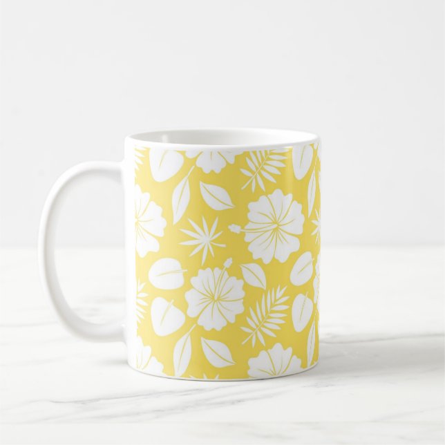 Taza De Café Mug - Hojas tropicales3 (Izquierda)