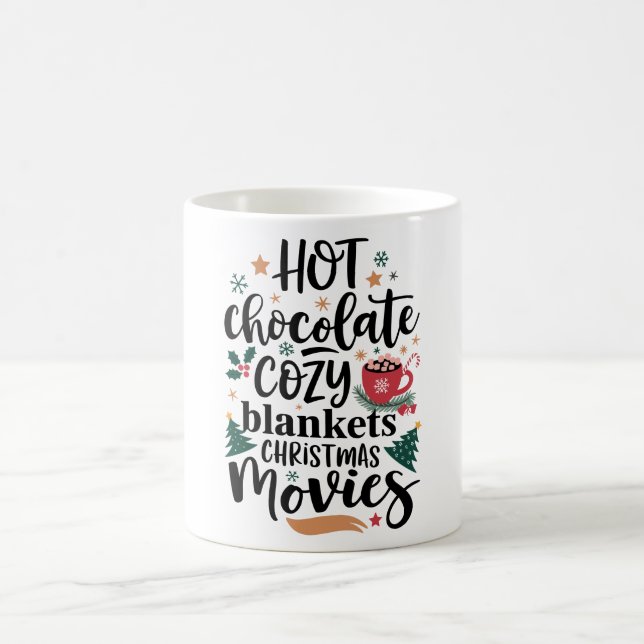 Taza De Café Mug-Hot Chocolate Cozy Christmas Vibes Collection (Centro)
