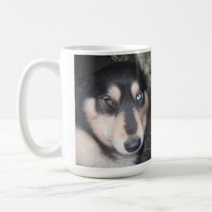 Taza De Café Mug Husky Un Ojo Azul Un Ojo Marrón