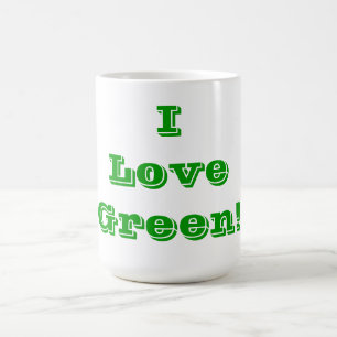 Taza De Café Mug I Love Green