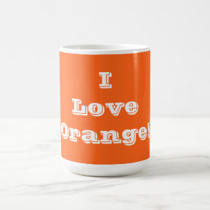 Taza De Café Mug I Love Naranja
