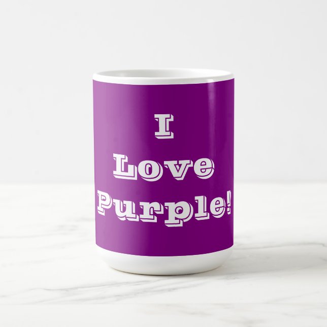 Taza De Café Mug I Love Purple (Centro)