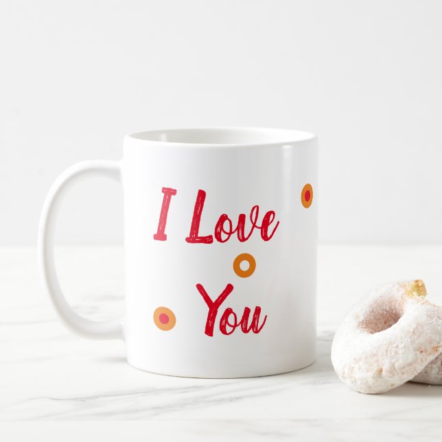 Taza De Café Mug I Love You (Con donut)