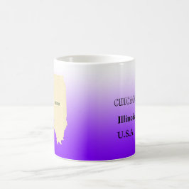Taza De Café Mug - Illinois State Mug with City