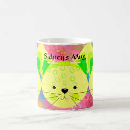 Taza De Café Mug infantil con gatos comestibles en amarillo