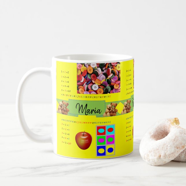 Taza De Café Mug infantil educativo (Con donut)