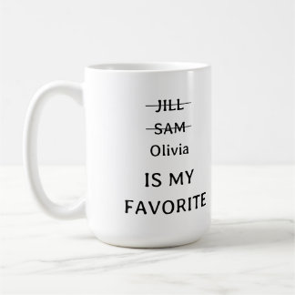 Taza De Café Mug infantil favorita graciosa personalizada, rega