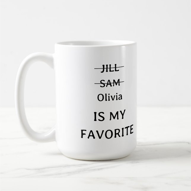 Taza De Café Mug infantil favorita graciosa personalizada, rega (Izquierda)