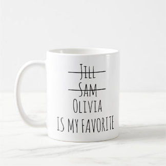 Taza De Café Mug infantil favorita graciosa personalizada, rega