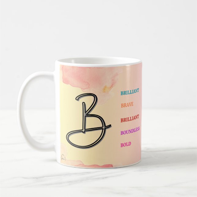 Taza De Café Mug inicial "B" (11 oz) (Izquierda)