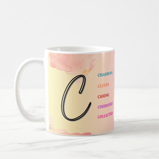 Taza De Café Mug inicial "C" (11 oz) (Izquierda)