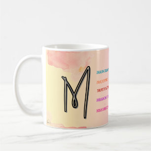 Taza De Café Mug inicial "M" (11 oz)