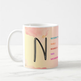Taza De Café Mug inicial "N" (11 oz)