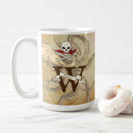 Taza De Café Mug inicial personalizada de Jolly Roger Monogram