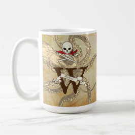 Taza De Café Mug inicial personalizada de Jolly Roger Monogram