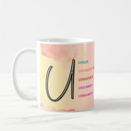 Taza De Café Mug inicial "U" (11 oz)