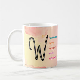 Taza De Café Mug inicial "W" (11 oz)