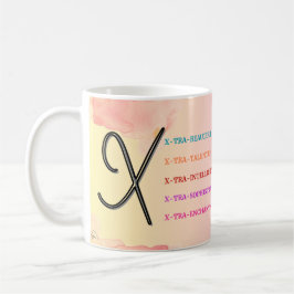 Taza De Café Mug inicial "X" (11 oz)