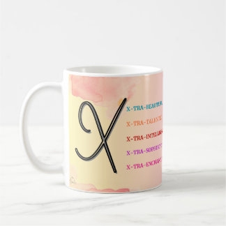 Taza De Café Mug inicial "X" (11 oz)