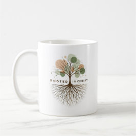Taza De Café Mug inspiradora "arraigada en Cristo"