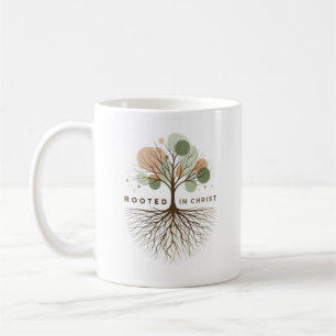 Taza De Café Mug inspiradora "arraigada en Cristo"